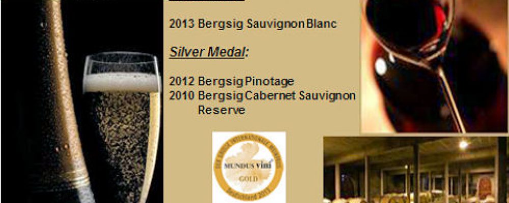 Bergsig Cellar achievements at Mundus Vini 2014, Germany